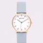 Light Blue And Gold Vegan Leather Watch, thumbnail 2 of 3