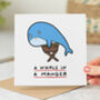 'A Whale In A Manger' Christmas Card, thumbnail 1 of 2