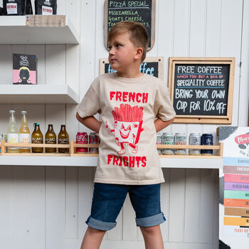 French Frights Boys' Slogan T Shirt, 2 of 4