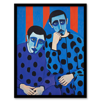 The Boys In Blue Bright Bold Modern Men Wall Art Print, 5 of 6
