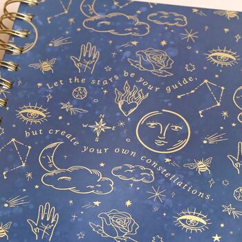 Blue Starry Night Lined Notebook, 4 of 5
