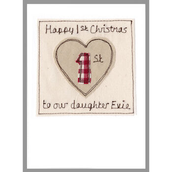 Personalised Heart Christmas Card For Her, 6 of 12