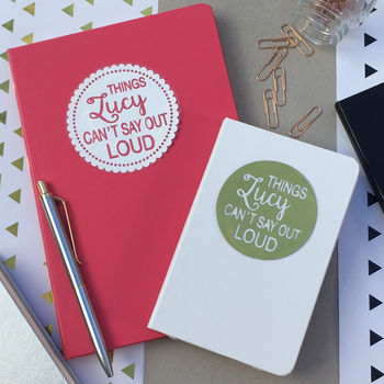 Personalised Things Mum Can't Say Out Loud Notebook, 5 of 5