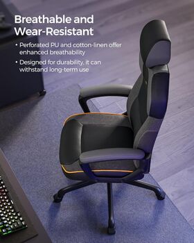 Adjustable Gaming Office Chair With Headrest And Tilt, 3 of 7