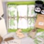 Unisex Organic Muslin And Panda Mum And Baby Gift Box, thumbnail 3 of 6