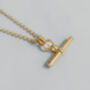 Gold Vermeil Chunky T Bar Necklace, thumbnail 2 of 6