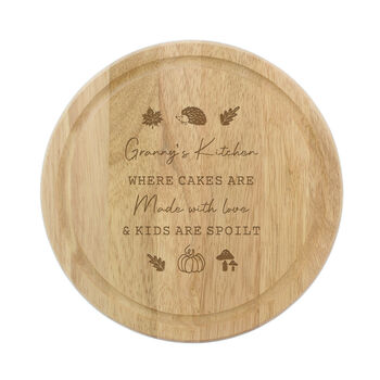 Personalised Autumn Wooden Chopping Board, 3 of 3