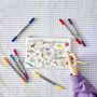 World Map Pencil Case Kit + 10 Pens, Colour And Learn, thumbnail 1 of 4