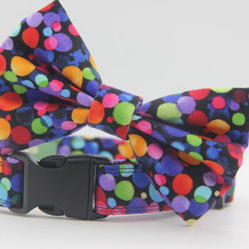 Multicoloured Confetti Dog Bow Tie, 10 of 11