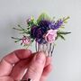 Purple And Lilac Flower Hair Comb, thumbnail 1 of 4