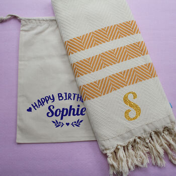 Personalised Soft Cotton Throw, Shawl, 2 of 12