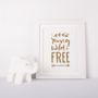 Young Wild And Free, Glitter Effect Typography Print, thumbnail 2 of 2