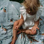 Sage Protea Muslin Swaddle Blanket, thumbnail 4 of 4