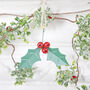 Christmas Tree Holly Decoration, thumbnail 2 of 4