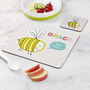 Personalised Kid's Bee Happy Placemat Set, thumbnail 3 of 4