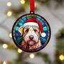 Lakeland Terrier In Santa Hat Suncatcher Decoration, thumbnail 4 of 5