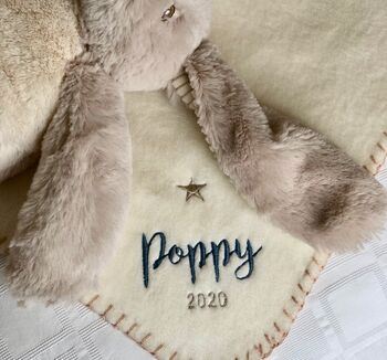 Personalised Cuddly Rabbit And Blanket, 2 of 4