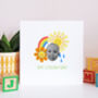 Hello Sunshine Personalised 1st Birthday Card, thumbnail 1 of 1