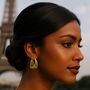 Gold Plated Silver Multi Wire Pointed Hoop Earrings, thumbnail 1 of 8