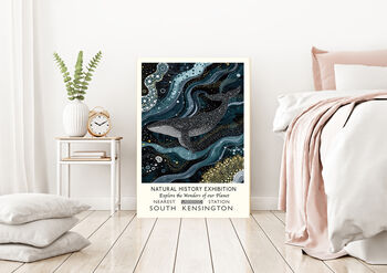Natural History Museum Abstract Whale Art Print, 2 of 4