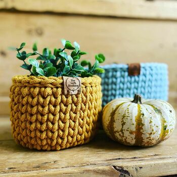 Block Colour Crochet Basket, 3 of 6