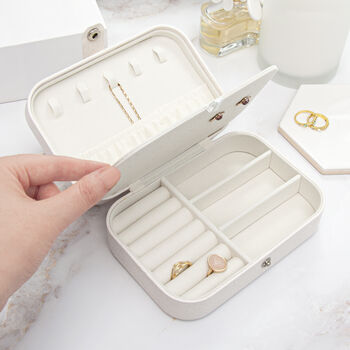 Personalised White Glitter Jewellery Case, 3 of 7