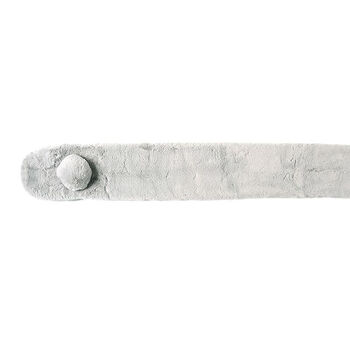 Luxury Grey Faux Fur Pom Pom Scarf, 4 of 4