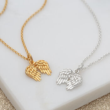 Angel Wings Necklace, Sterling Silver Or Gold Plated, 4 of 10