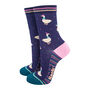 Silly Goose Women's Bamboo Socks Navy Blue, thumbnail 1 of 4
