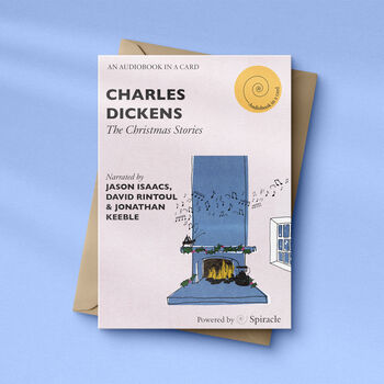Charles Dickens Christmas Stories Audiobook Card Christmas Gift, 2 of 10