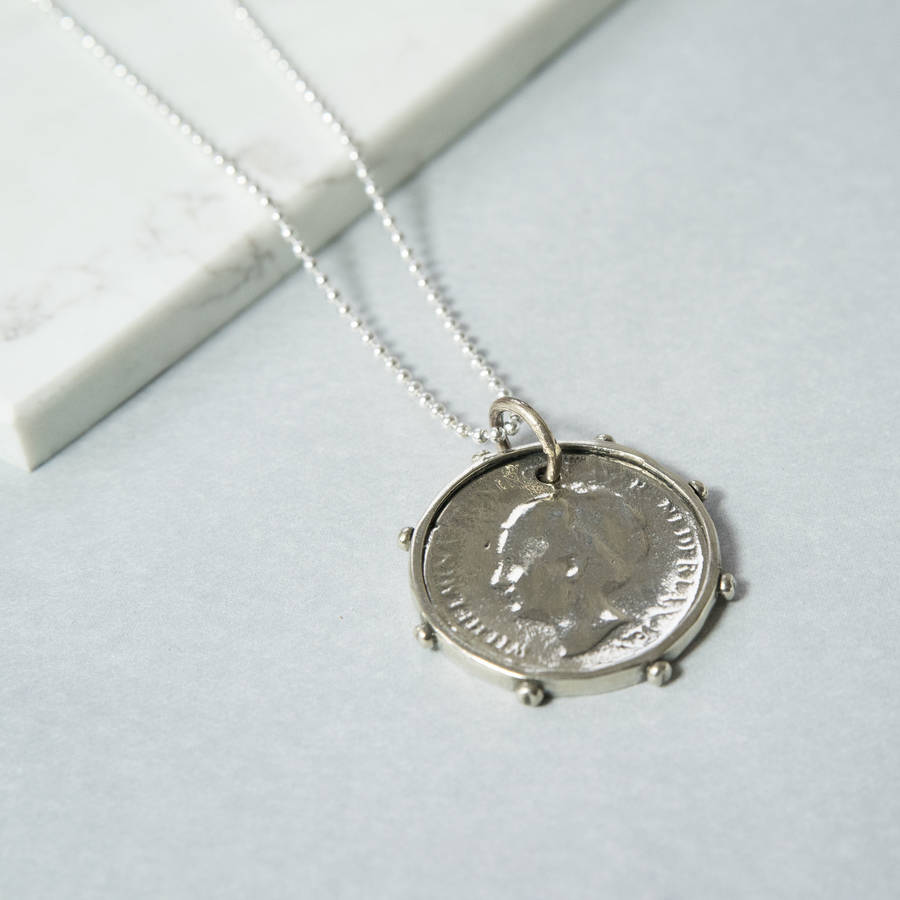 coin 2 a silver necklace by silver service jewellery ...