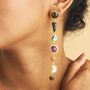 Stellar Elegance Seven Healing Stones Drop Earrings, thumbnail 2 of 5