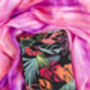 100% Mulberry Silk Scarf, Pink And Purple, thumbnail 5 of 6