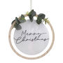 Acrylic Christmas Wreath With Wooden Hoop, Eucalyptus, thumbnail 2 of 3