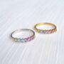 Pastel Rainbow Gemstone Ring, thumbnail 4 of 11