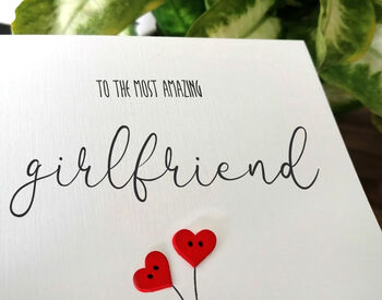 Personalised Birthday Card For Special Girlfriend, Handmade Card For Her, 3 of 3