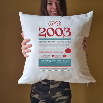 Personalised 21st Birthday Gift Cushion, 8 of 8