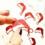 16 X Santa Hat Christmas Confetti, Table Scatter, Decorations, Festive Decor, thumbnail 2 of 5