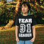 Fear Leader Women's Varsity Style Halloween T Shirt, thumbnail 4 of 4