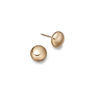 Gold Button Stud Earrings, thumbnail 3 of 5