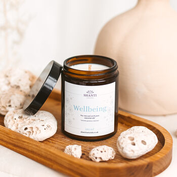 Spa Birthday Gift For Her Botanical Candle And Bath Salts Scented With Pure Essential Oils, 7 of 12