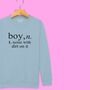 'Boy: Noise With Dirt' Definition Sweatshirt For Boys, thumbnail 6 of 11