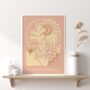 ‘Floraison Bloom Dusk’ Pastel Floral Art Print, thumbnail 1 of 5