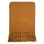 Inca Yellow Solid Throw, thumbnail 3 of 4