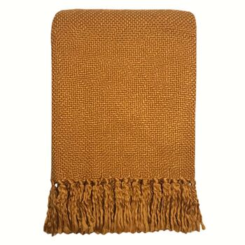 Inca Yellow Solid Throw, 3 of 4