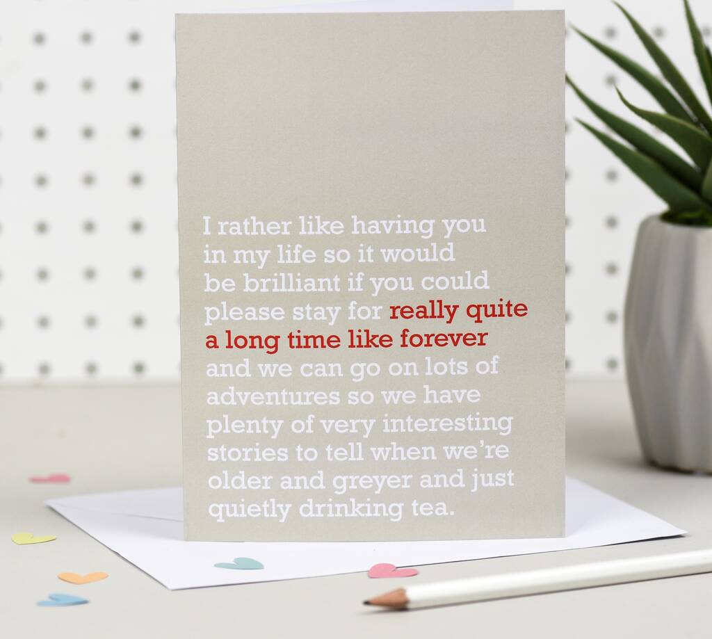 A Long Time Like Forever : Love Card For Anniversary, 1 of 4