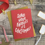 Mistletoe And Buckets Of Wine Christmas Card, thumbnail 3 of 8