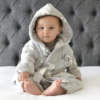 Personalised Soft Baby Lamb Dressing Gown, 2 of 5