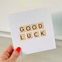 Good Luck Card ~ Handmade, thumbnail 1 of 5