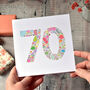 Girlie Things 70th Birthday Card, thumbnail 1 of 4